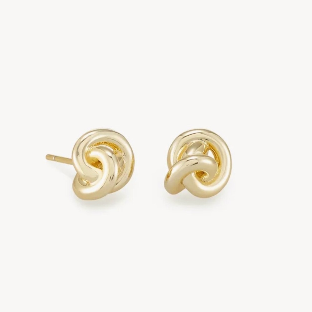 Kendra Scott Presleigh Love Knot Stud Earrings in Gold